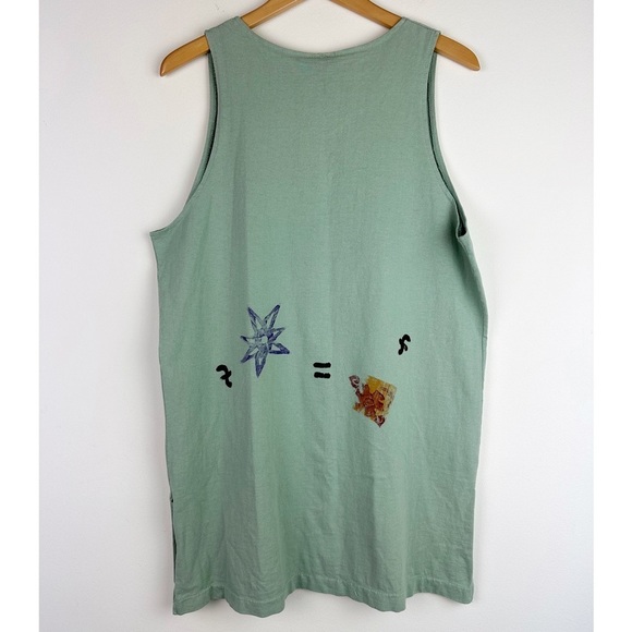 Vintage Sage Green Painted Stamped Tunic - Picture 7 of 9